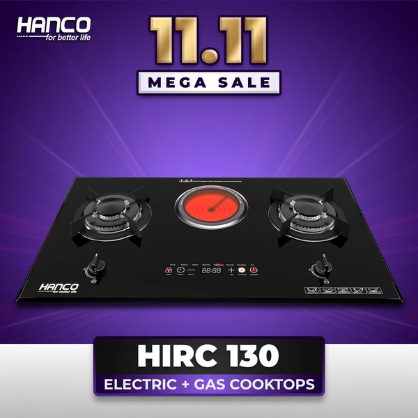 Electric + Gas Cooktops -HIRC-130 Digital