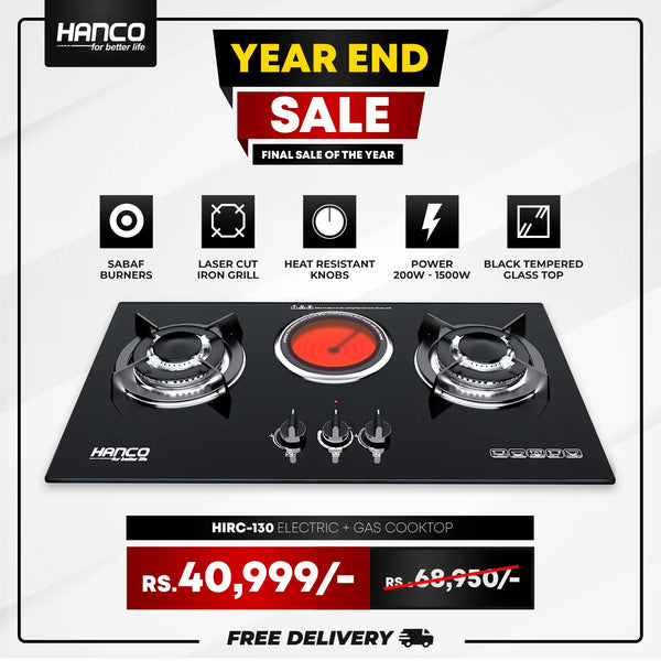 Electric + Gas Cooktops -HIRC-130