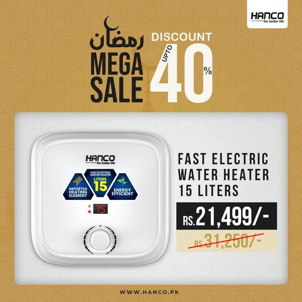 Fast Electric Water Heater – 15 Liters