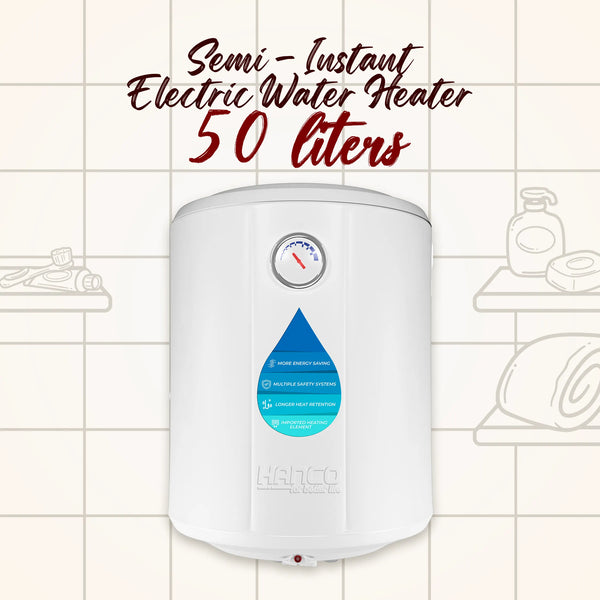Semi Instant Electric Water Heater - 50 Liters Body Size - Smart Electric Geyser