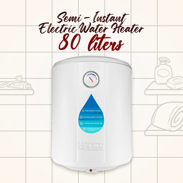Semi Instant Electric Water Heater - 80 Liters Body Size - Smart Electric Geyser