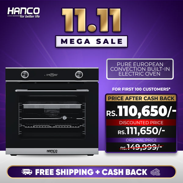 Pure European Convection Built-in Electric Oven (Black With Silver)