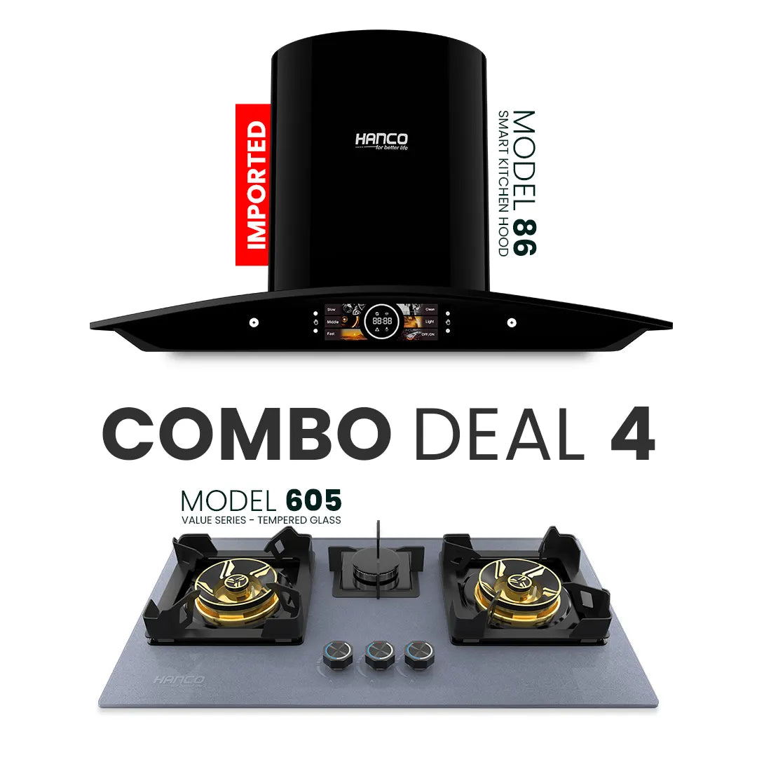 Hanco Hanco Combo Deal 4: Smart Kitchen Hood & 3-Burner Gas Hob