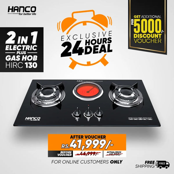 Electric + Gas Cooktops -HIRC-130