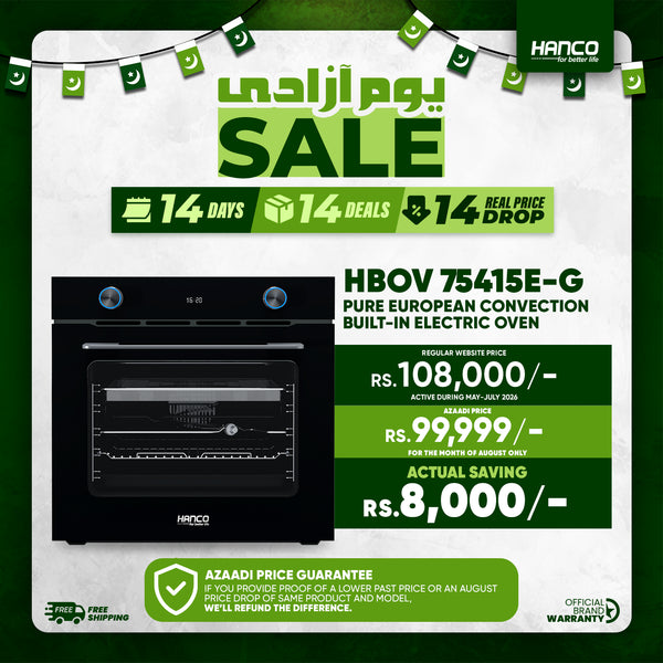 Pure European Convection Built-in Electric Oven (Black)