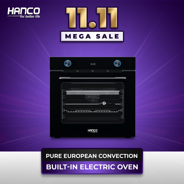 Pure European Convection Built-in Electric Oven (Black)